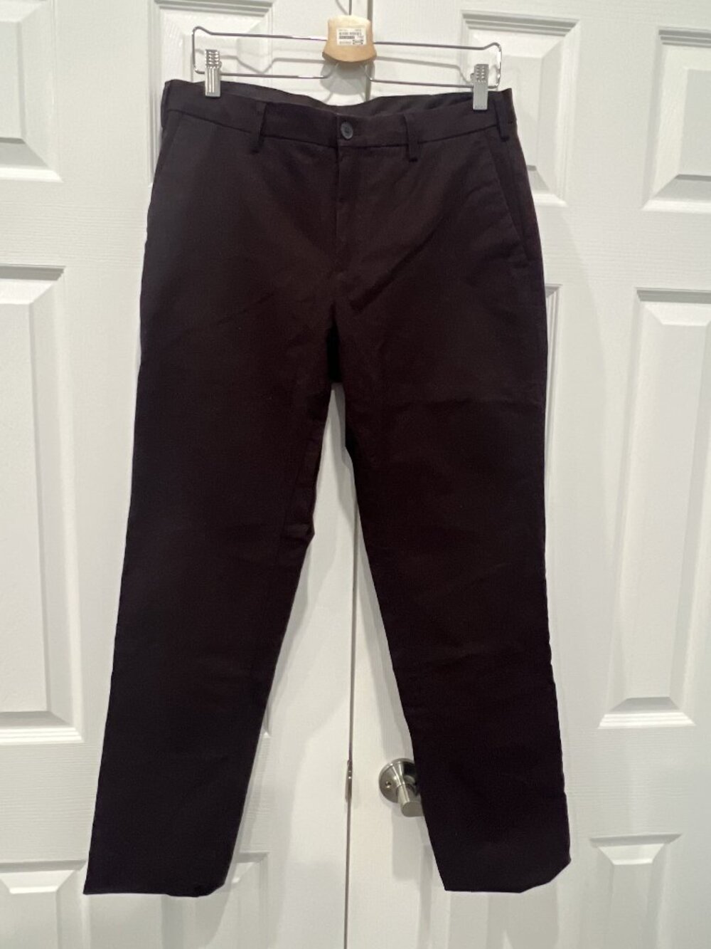 Men's Dark Brown Slim Fit Chino Dress Pants